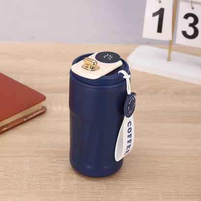 Smart Digital Thermal Bottle Portable Coffee Mug Stainless Steel Water Bottle In-Car Insulated Cup Keep Cold Vacuum Flasks 450ml - My Cozy Home