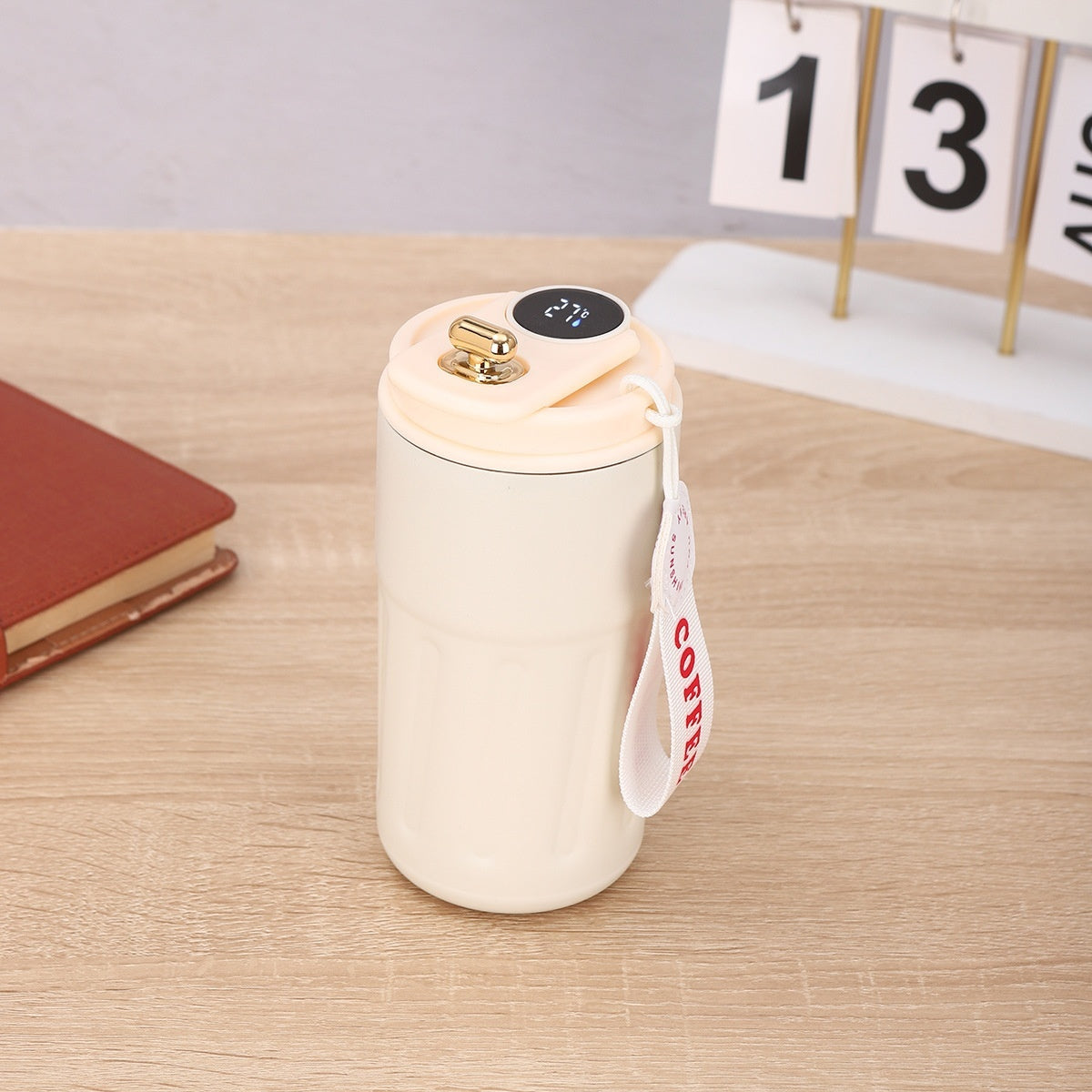 Smart Digital Thermal Bottle Portable Coffee Mug Stainless Steel Water Bottle In-Car Insulated Cup Keep Cold Vacuum Flasks 450ml - My Cozy Home