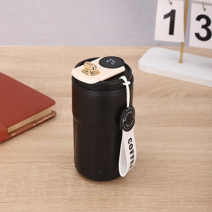 Smart Digital Thermal Bottle Portable Coffee Mug Stainless Steel Water Bottle In-Car Insulated Cup Keep Cold Vacuum Flasks 450ml - My Cozy Home