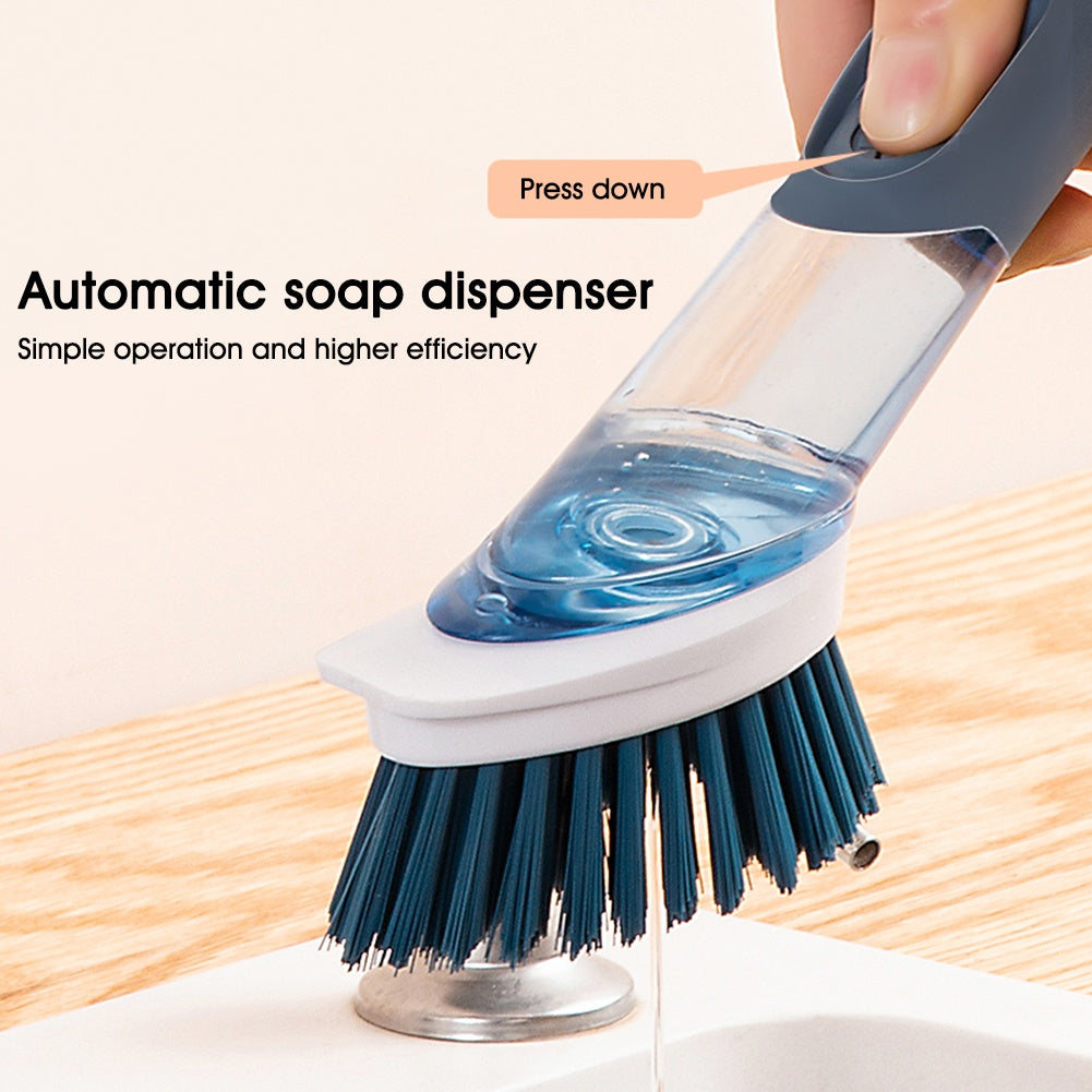 New Multifunctional Dish Brush Household Kitchen Oily Sponge Long Handle Cleaning Brush - My Cozy Home